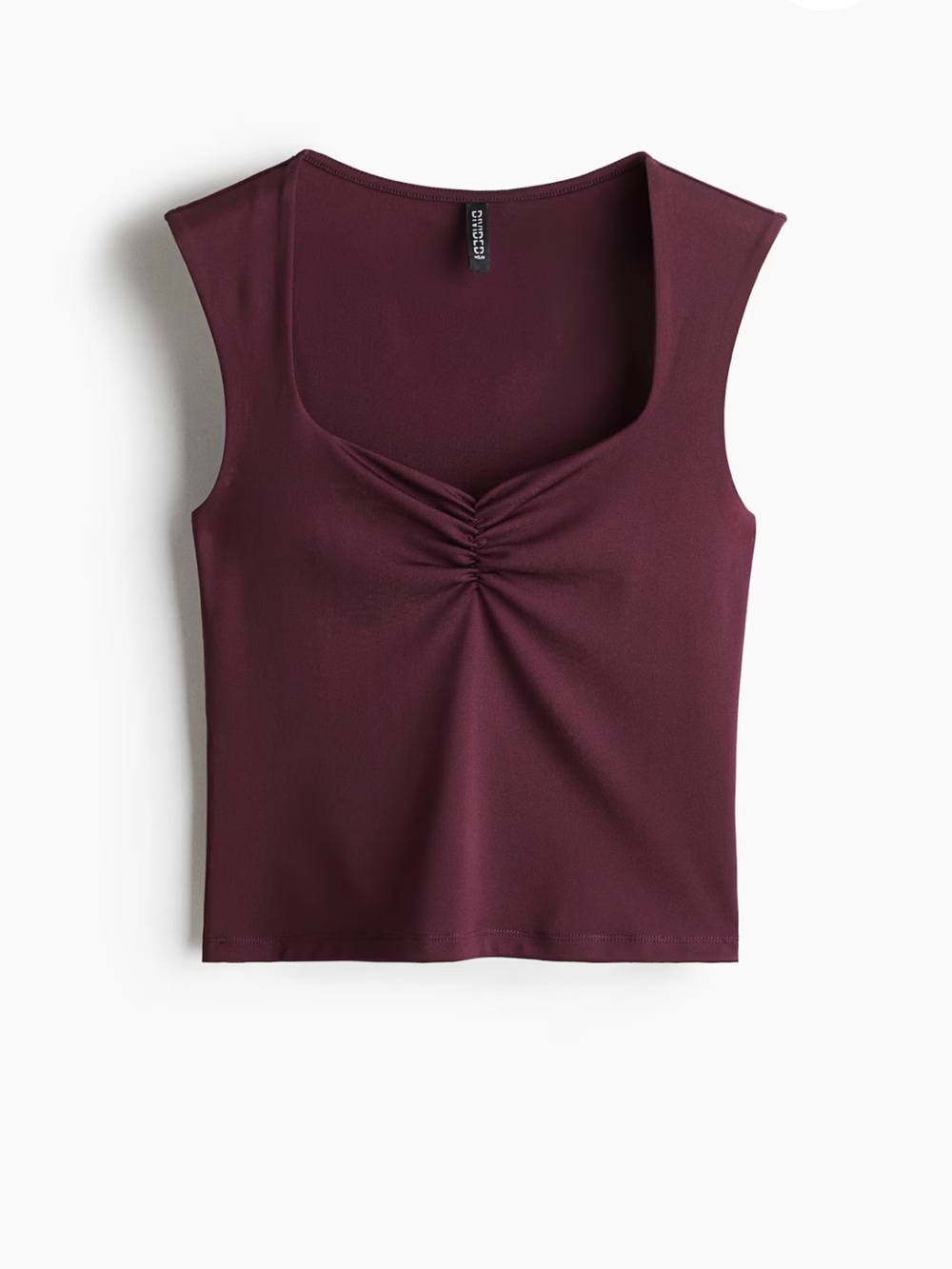 H&M Divided Square Neck Sleeveless Top - Dark Purple (XS)